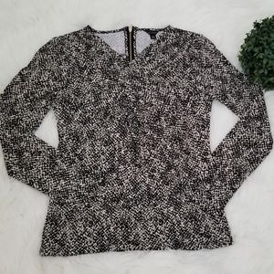 An Taylor Animal Print Stretch Womens Shirt Medium